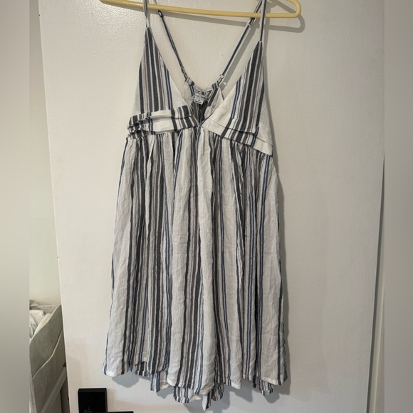 Striped Women’s Sundress in Blue and White - Picture 1 of 2